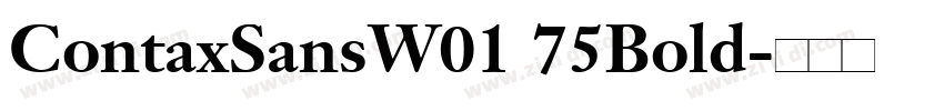 ContaxSansW01 75Bold字体转换
